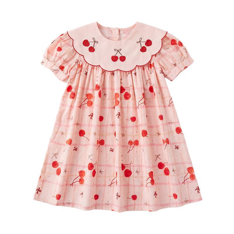 Summer Arrival Baby Girls Short Sleeves Cherry Pattern Dress, MyKids-USA®, Baby & Children's Dresses, MyKids-USA -  -  -  -  -  -  - .