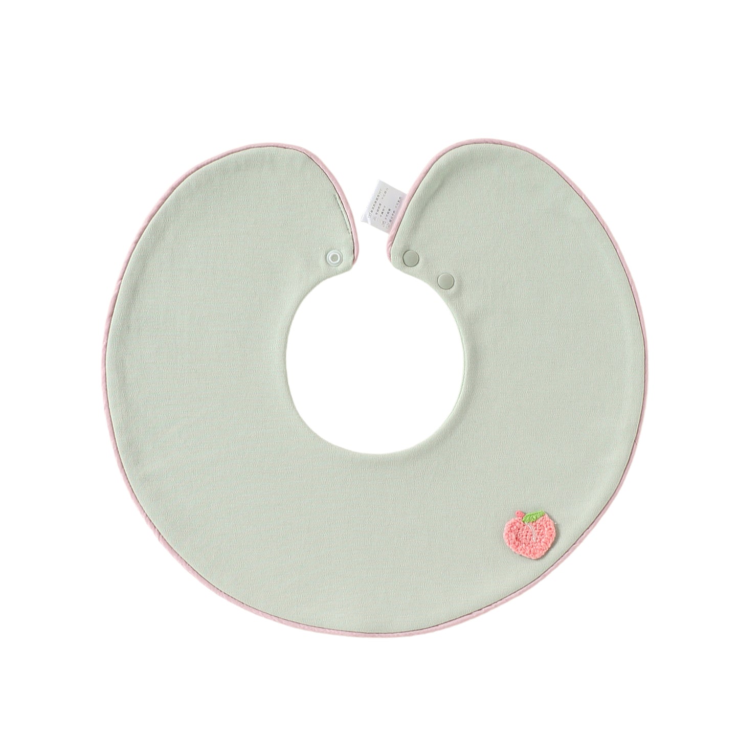 Adorable Fruits Cartoon Pattern Snap-on Round Shaped Bib, MyKids-USA®, Bibs, MyKids-USA - Size/Age - S (0-3Y) - Color - Green -  -  - TR2605011546-E.