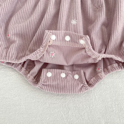 MyKids-USA® Autumn Embroidery Pattern Baby Kids Girls Princess Long Sleeves Bodysuit