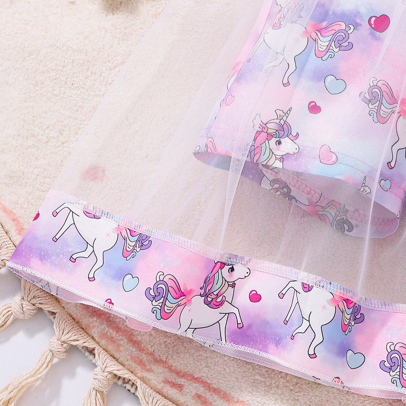 Design Summer Baby Kids Girls Sleeveless Cartoon Pattern Strap Rompers Dress