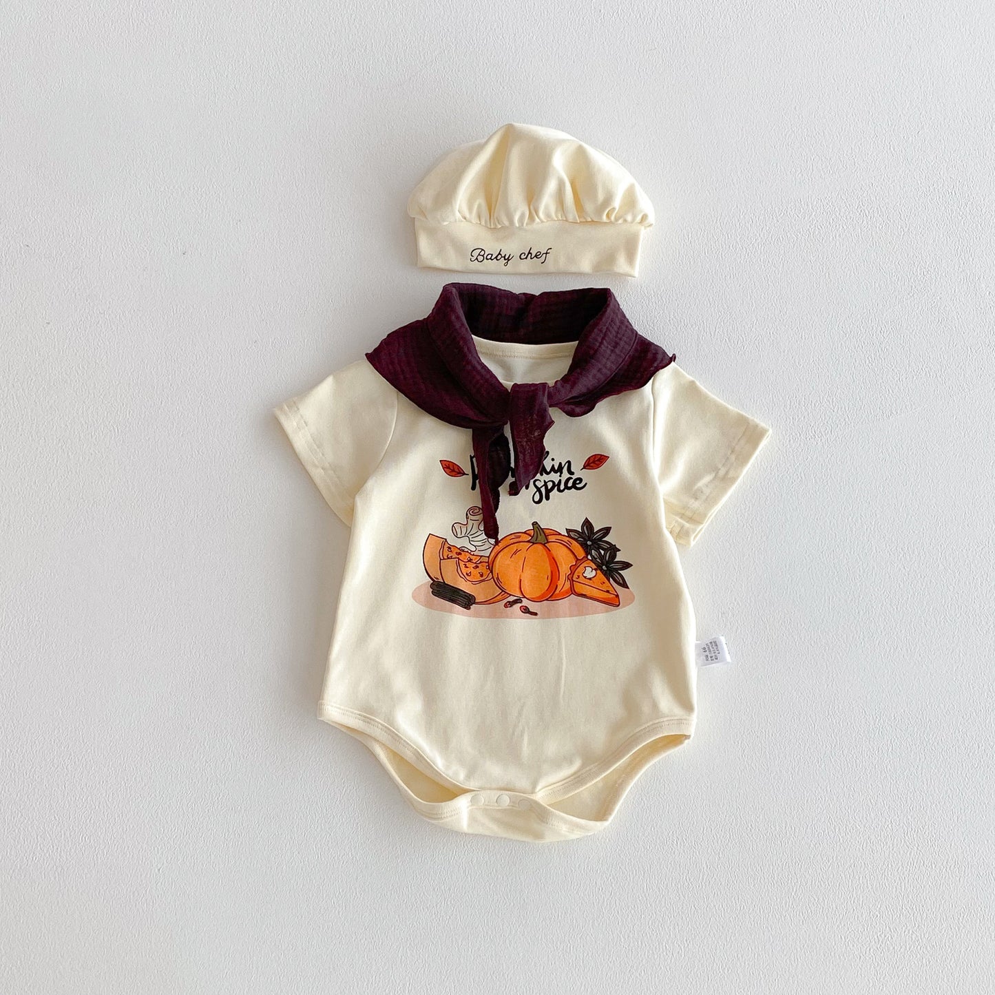 Summer Arrival Baby Unisex Cartoon Pattern Short Sleeves Onesies and Hat, MyKids-USA®, Baby & Toddler Outfits, MyKids-USA - Size/Age - 66 (3-6M) - Color - Apricot -  -  - TR2511042345-A