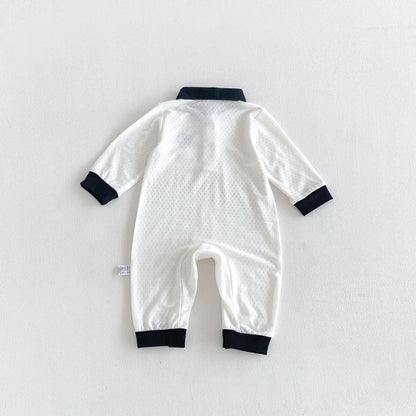 MyKids-USA® Autumn Arrival Baby Boys Long Sleeves Casual Turn-down Collar Rompers