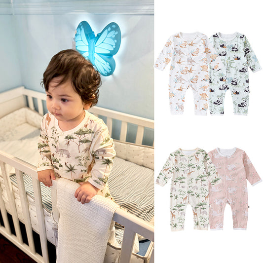 Autumn and Spring Arrival Baby Unisex Animals Pattern Long Sleeves Crew Neck Single Breasted Rompers, MyKids-USA®, Baby One-Pieces, MyKids-USA -  -  -  -  -  -  - 