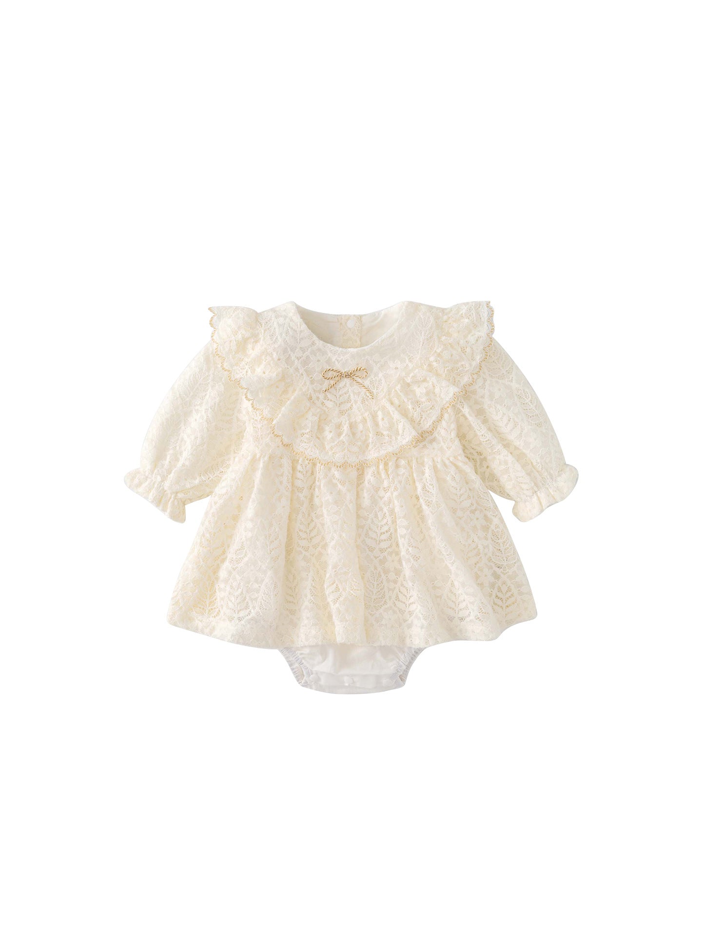 MyKids-USA® Autumn Arrival Baby Girls Long Sleeves Cute Flowers Pattern Tulle Onesies Dress