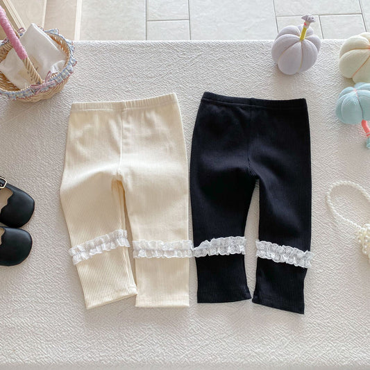 Autumn Arrival Elastic Baby Kids Girls Lace Decorated Pants, MyKids-USA®, Leggings, MyKids-USA -  -  -  -  -  -  - 