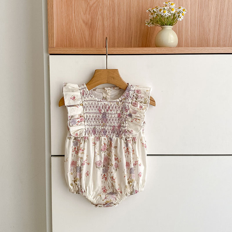 Summer Girls Arrival Floral Pattern Fly Sleeves Onesies and Girls’ Dress – Princess Sister Matching Set, MyKids-USA®, Baby & Toddler Dresses, MyKids-USA - Size/Age - 66 (3-6M) - Color - Beige -  -  - TR2505132147-A