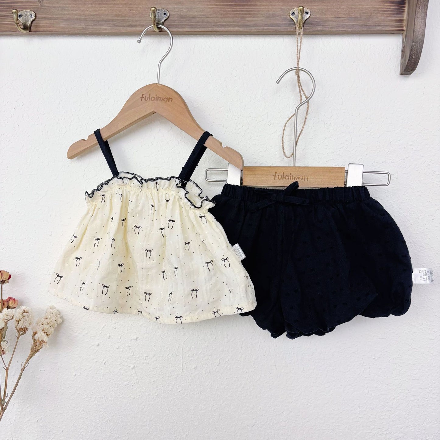 Summer Hot Selling Baby Girls Sleeveless Butterfly-bows Pattern Top Vest and Black Shorts Clothing Set, MyKids-USA®, Baby & Toddler Outfits, MyKids-USA - Size/Age - 73 (6-9M) - Color - Khaki -  -  - TR2505132007-A