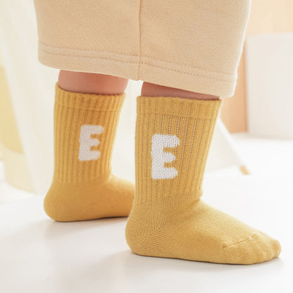 Baby Unisex Breathable Comfy Preppy Socks 5-Pair Set