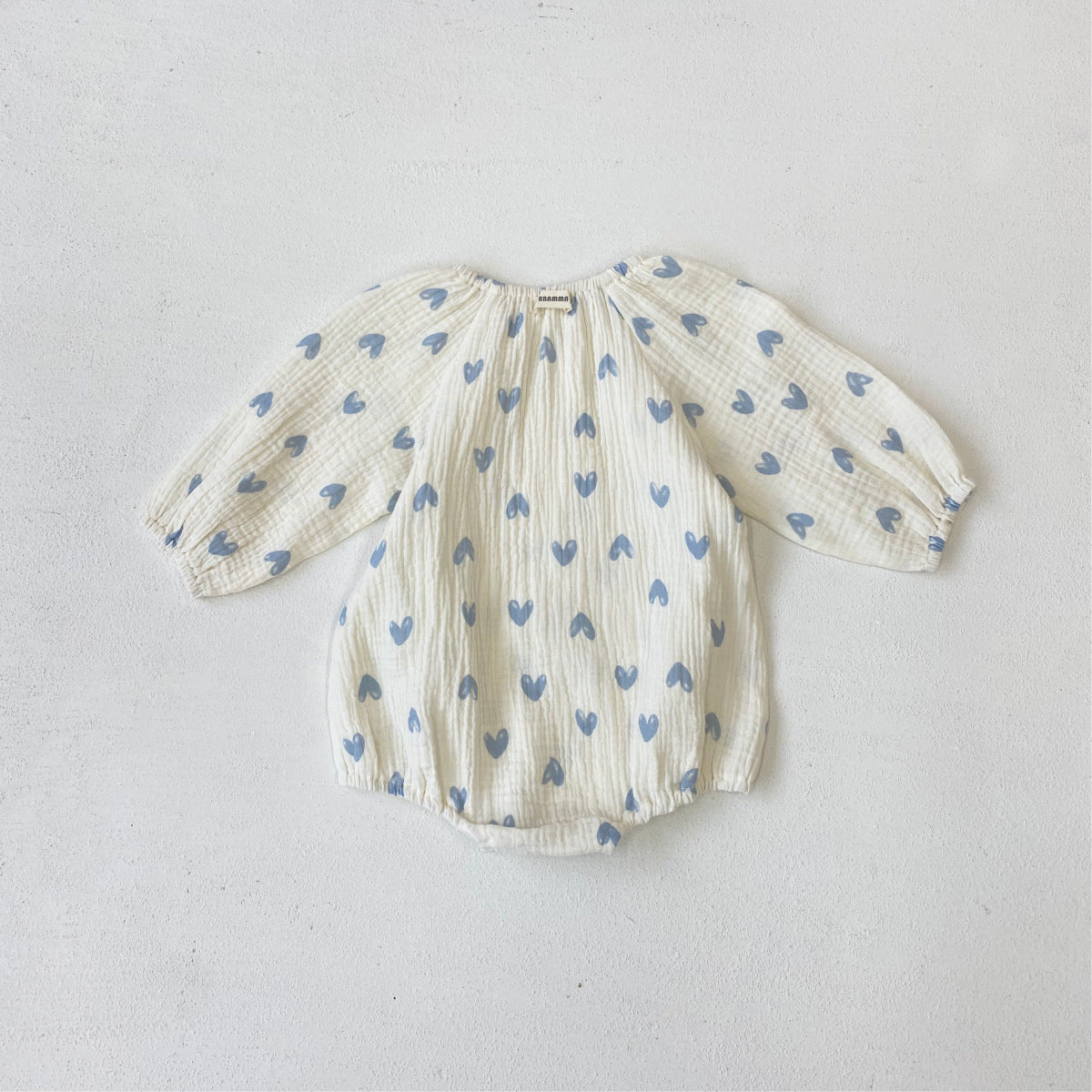 Summer and Autumn Arrival Baby Girls Long Sleeves Hearts Pattern Thin Bodysuit