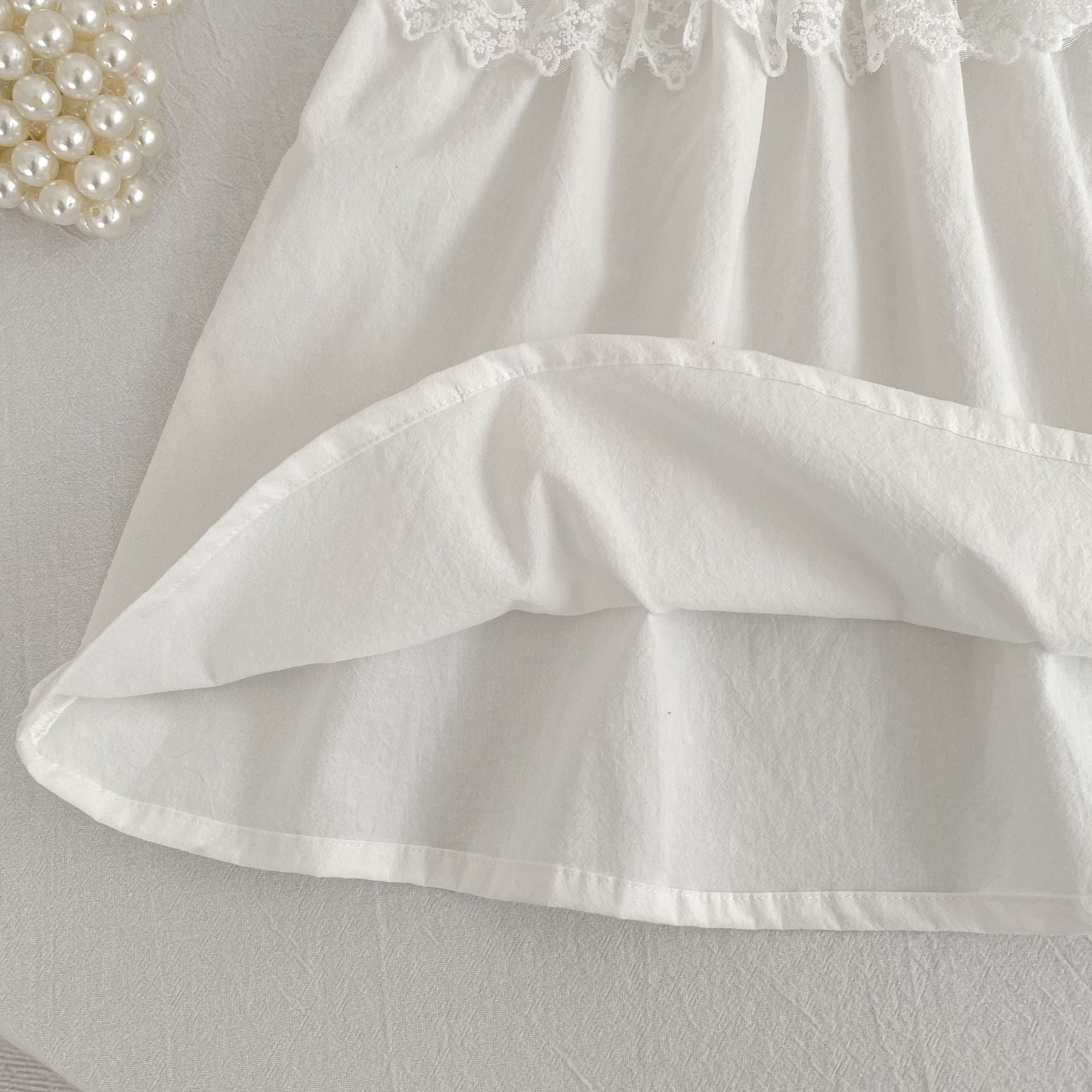 Summer Girls Flowers Pattern Lace Trim Onesies and Dress – Princess Sister Matching Set, MyKids-USA®, Baby & Children's Outfits, MyKids-USA -  -  -  -  -  -  - .