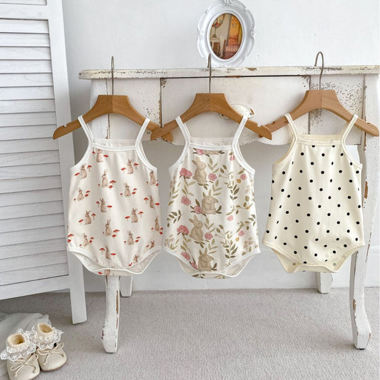 Summer Design Baby Girls Various Pattern Sleeveless Strap Onesies, MyKids-USA®, Baby One-Pieces, MyKids-USA -  -  -  -  -  -  - 