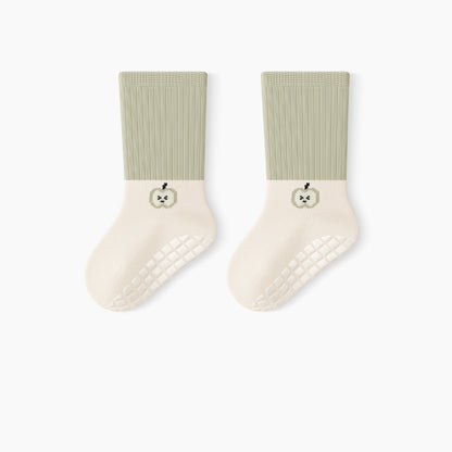 Autumn and Spring Baby Unisex Breathable Simple Cartoon Pattern Color Patchwork Socks, MyKids-USA®, Baby & Toddler Socks & Tights, MyKids-USA - Size/Age - S (0-1Y) - Color - Green -  -  - TR2511222319-C