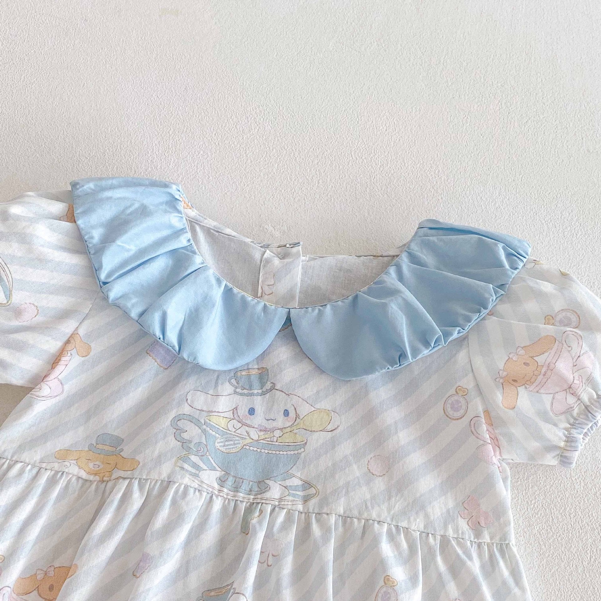 Summer Arrival Baby Girls Cute Cartoon Pattern Short Sleeves Striped Onesies, MyKids-USA®, Baby One-Pieces, MyKids-USA -  -  -  -  -  -  - 