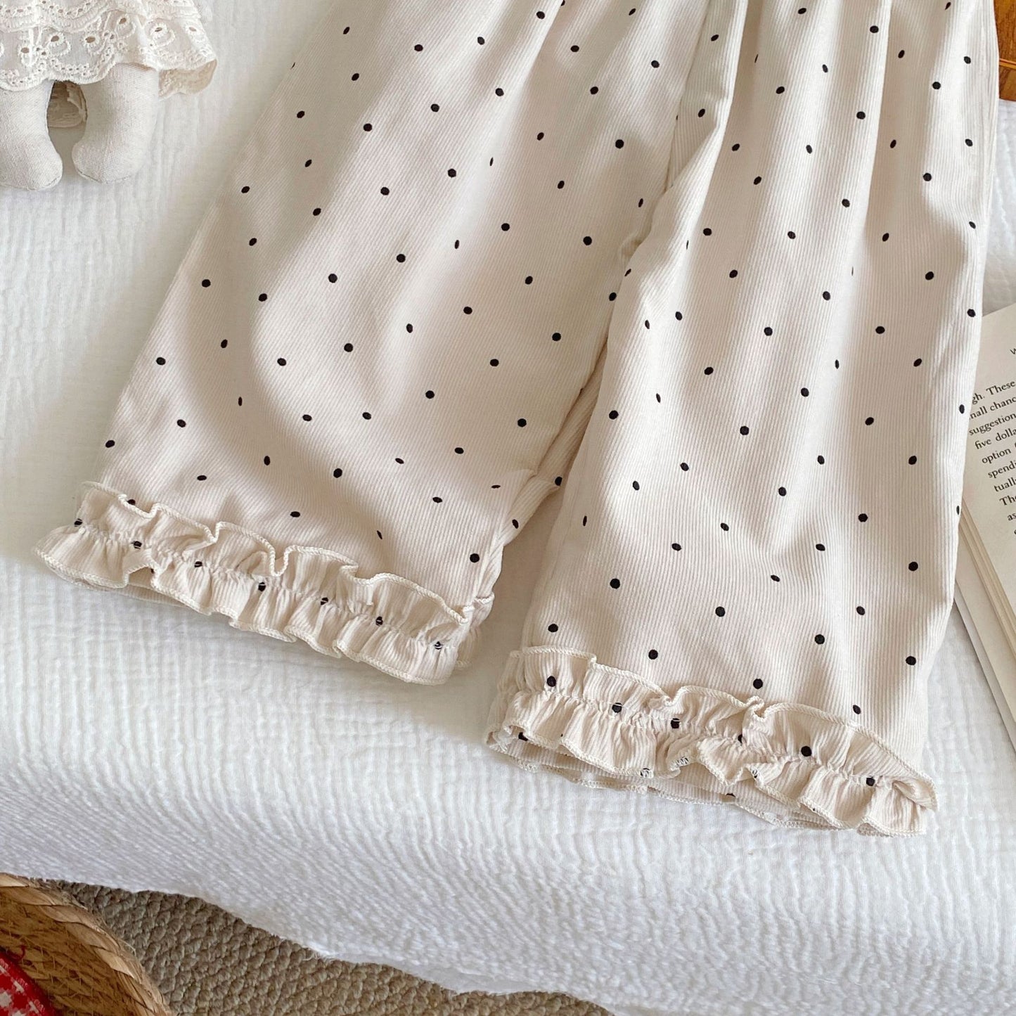 Autumn and Spring Arrival Casual Style Dots Pattern Pants for Girls, MyKids-USA®, Trousers, MyKids-USA -  -  -  -  -  -  - 