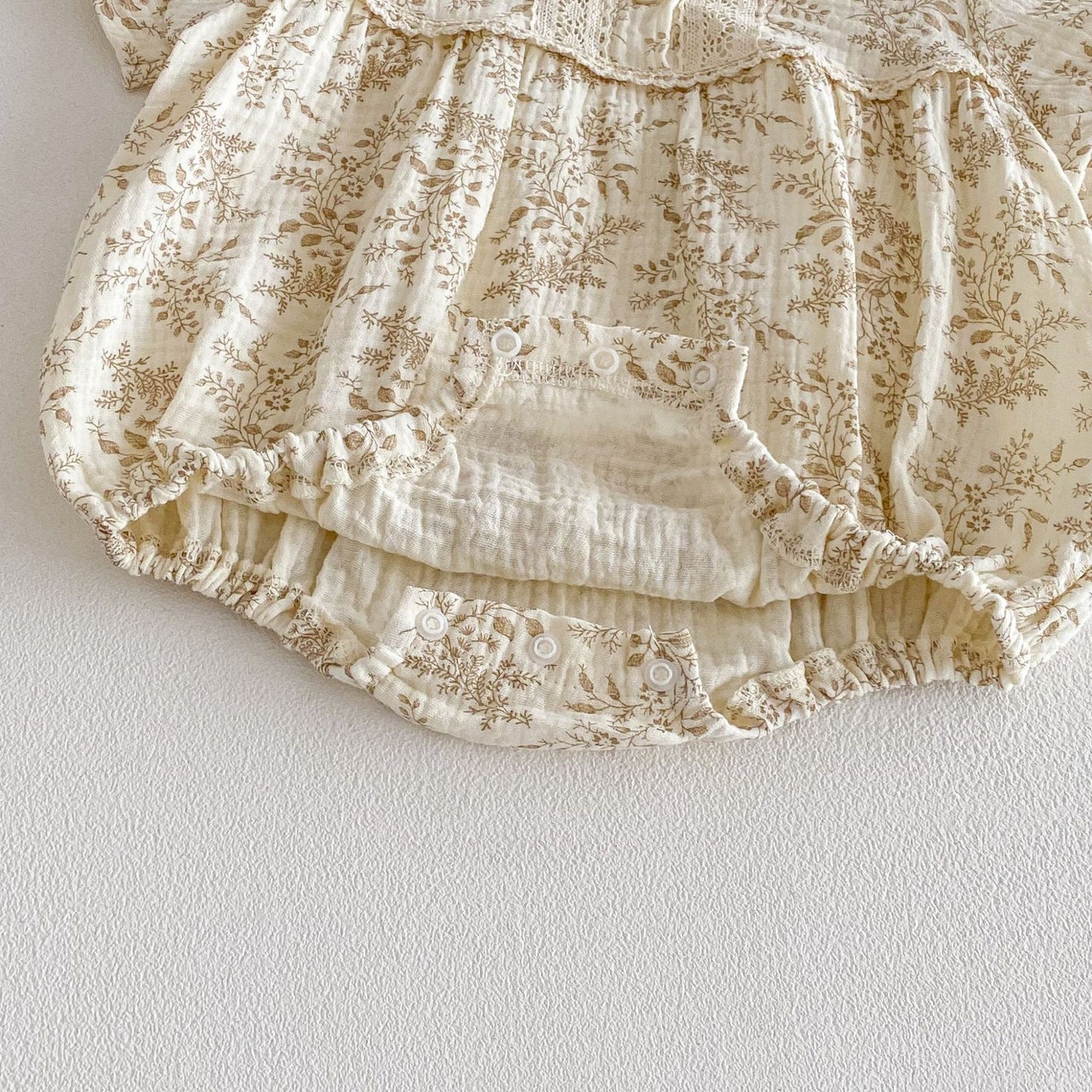 Summer Arrival Baby Girls Short Sleeves Vintage Floral Bodysuit, MyKids-USA®, Bodysuits, MyKids-USA -  -  -  -  -  -  - .