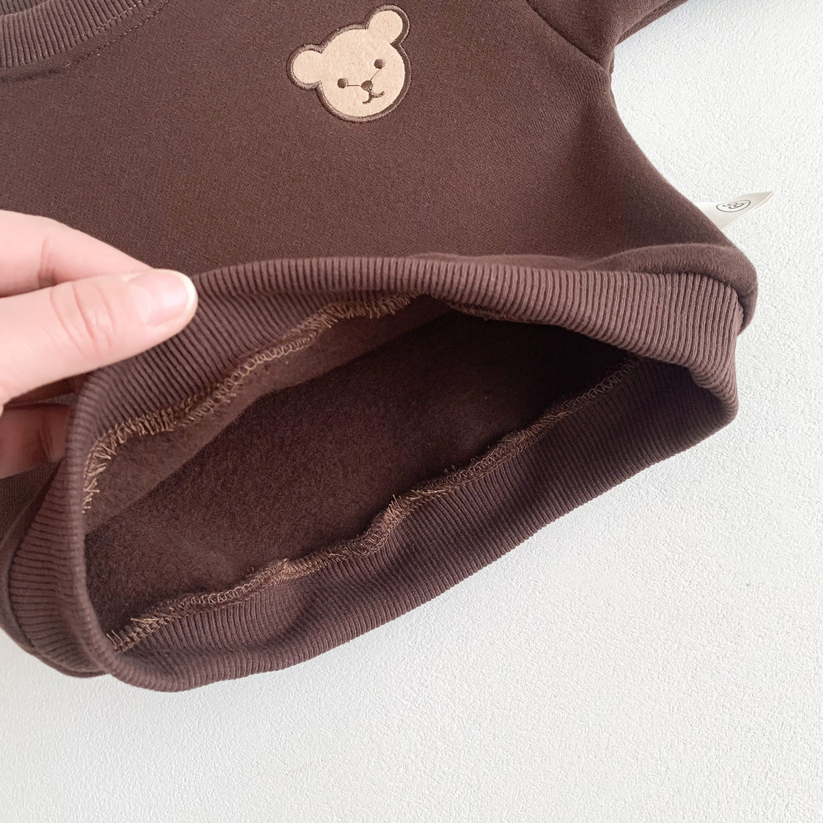 Autumn and Winter Arrival Baby Kids Unisex Long Sleeves Teddy Bear Pattern Fleece-lined Pullover, MyKids-USA®, Sweatshirts, MyKids-USA -  -  -  -  -  -  - 