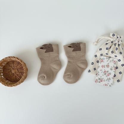 Autumn and Spring Baby Unisex Breathable Simple Animals Pattern Casual Socks