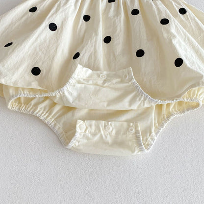 Summer Arrival Baby Girls Cute Sleeveless Polka Dots Pattern Dress Design Strap Onesies, MyKids-USA®, Baby One-Pieces, MyKids-USA -  -  -  -  -  -  - 