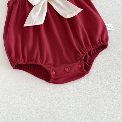Design Summer Baby Kids Girls Fly Sleeves Color Patchwork Bodysuit