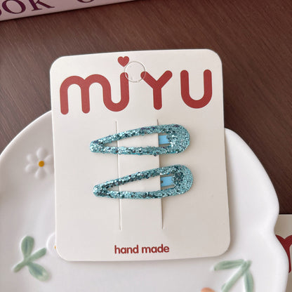 Collection of Sequins Hair Clips, MyKids-USA®, Hair Pins, Claws & Clips, MyKids-USA - Size/Age - Average Size (0-12Y） - Color - Light Blue -  -  - TR2605032144-D.