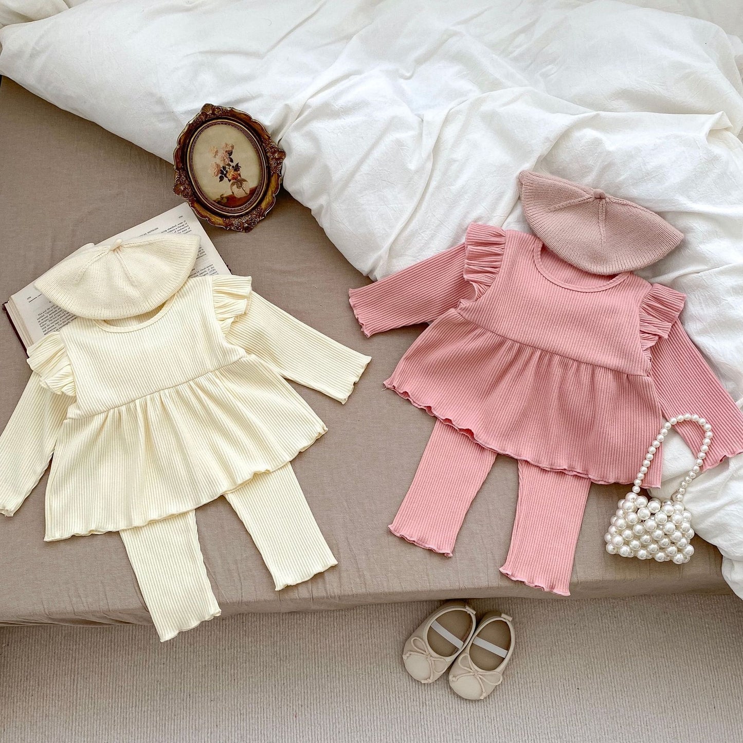 Soft Cotton Simple Style Clothing Sets Home Clothes