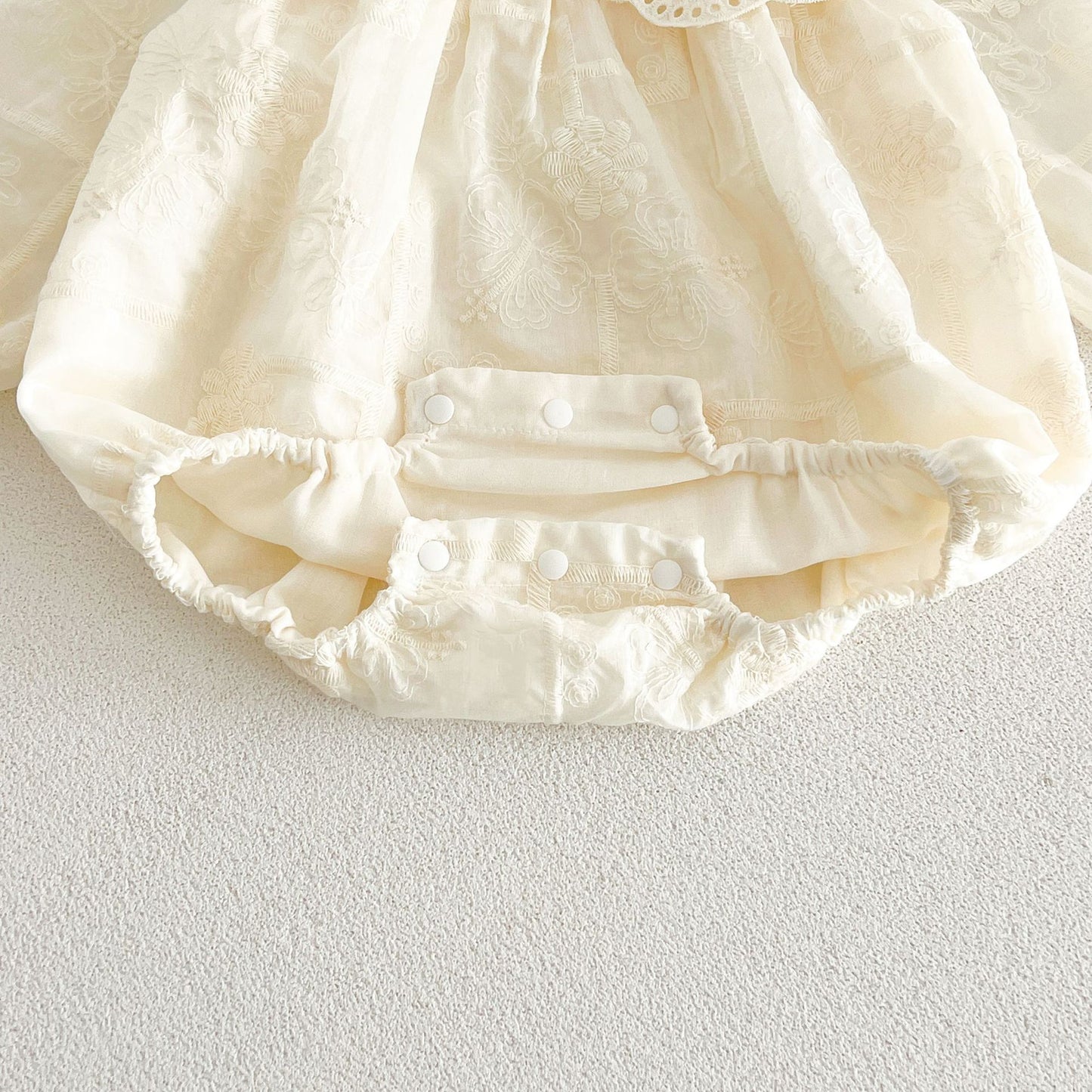MyKids-USA® Autumn Flowers Embroidered Solid Color Baby Kids Girls Princess Bodysuit