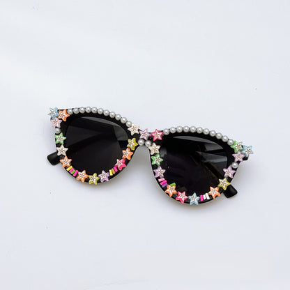 Fashionable Kids’ Sunglasses – UV Shielding & Trendy Design for Outdoor Fun, MyKids-USA®, Sunglasses, MyKids-USA - Size/Age - Average Size (0-12Y） - Color - Black -  -  - TR2601281028-A.