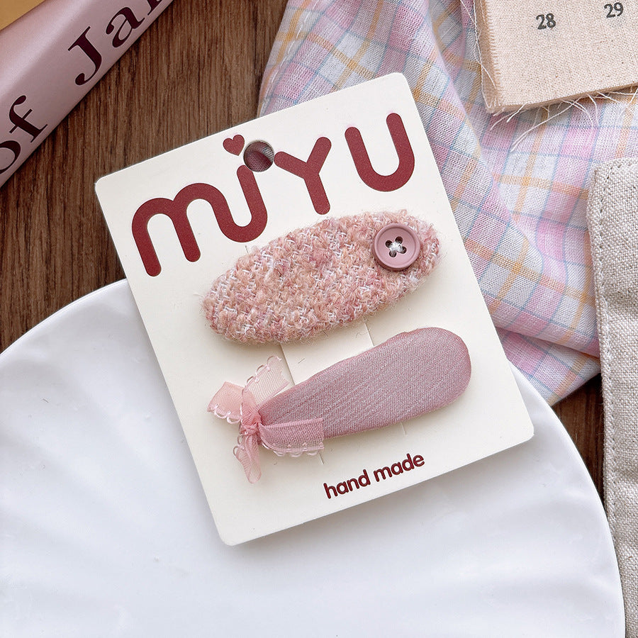 Collection of 2 Pink Versatile Hair Clips, MyKids-USA®, Hair Pins, Claws & Clips, MyKids-USA - Size/Age - Average Size (0-12Y） - Color - Light Pink -  -  - TR2601061138-E.