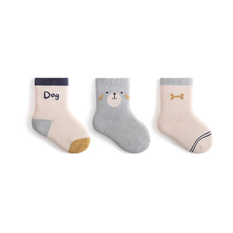 Autumn and Winter Arrival Baby Unisex Breathable Animals Pattern Cute Socks 1 Lot=3-Pair Set, MyKids-USA®, Baby & Toddler Socks & Tights, MyKids-USA - Size/Age - XS (0-6M) - Color - Light Blue -  -  - TR2601021025-E.