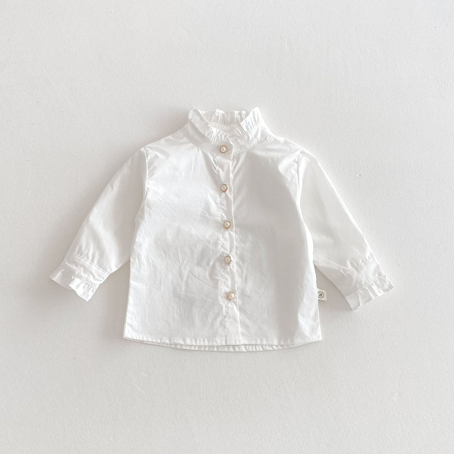 Spring and Autumn Kids Girls Solid Color Beige Long Sleeves Single Breasted Shirt or Preppy Dress Clothing Set, MyKids-USA®, Baby & Toddler Dresses, MyKids-USA - Size/Age - 90 (12-24M) - Color - Beige -  -  - TR2509142313-A