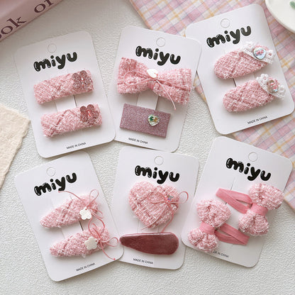 Collection of 2 Cute Pink Geometric Shaped Hair Clips, MyKids-USA®, Hair Pins, Claws & Clips, MyKids-USA -  -  -  -  -  -  - .