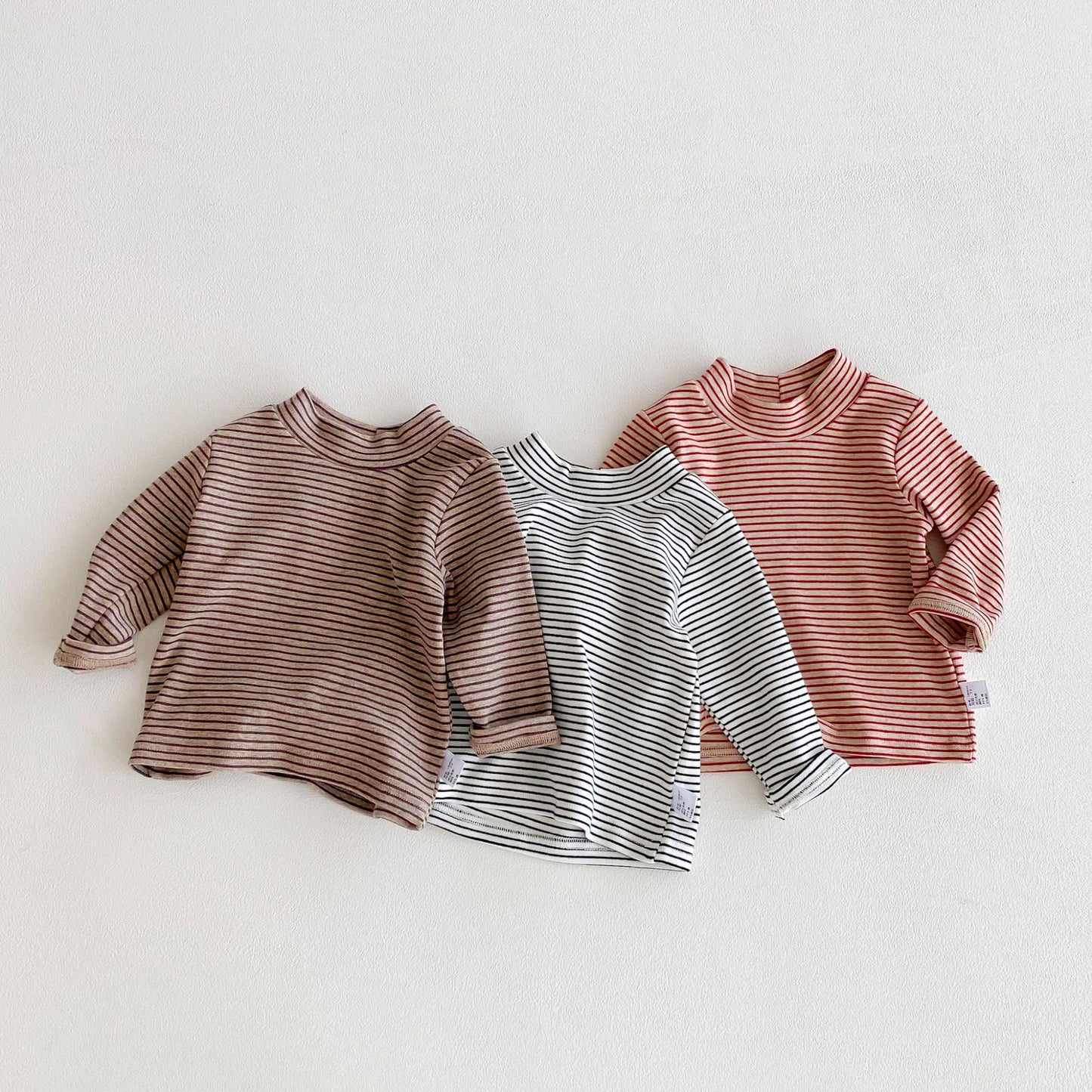 Autumn and Spring Arrival Kids Unisex Casual Striped Long Sleeves Turtleneck Top, MyKids-USA®, Shirts, MyKids-USA -  -  -  -  -  -  - 