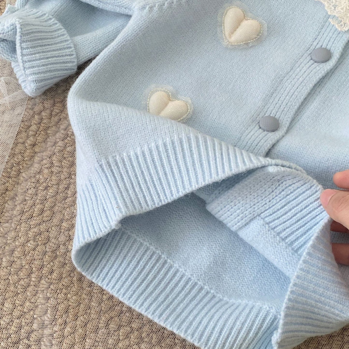 Winter and Autumn Baby Kids Girls Hearts Pattern Long Sleeves Cardigan and Plain Pants Clothing Set, MyKids-USA®, Baby & Toddler Outfits, MyKids-USA -  -  -  -  -  -  - 