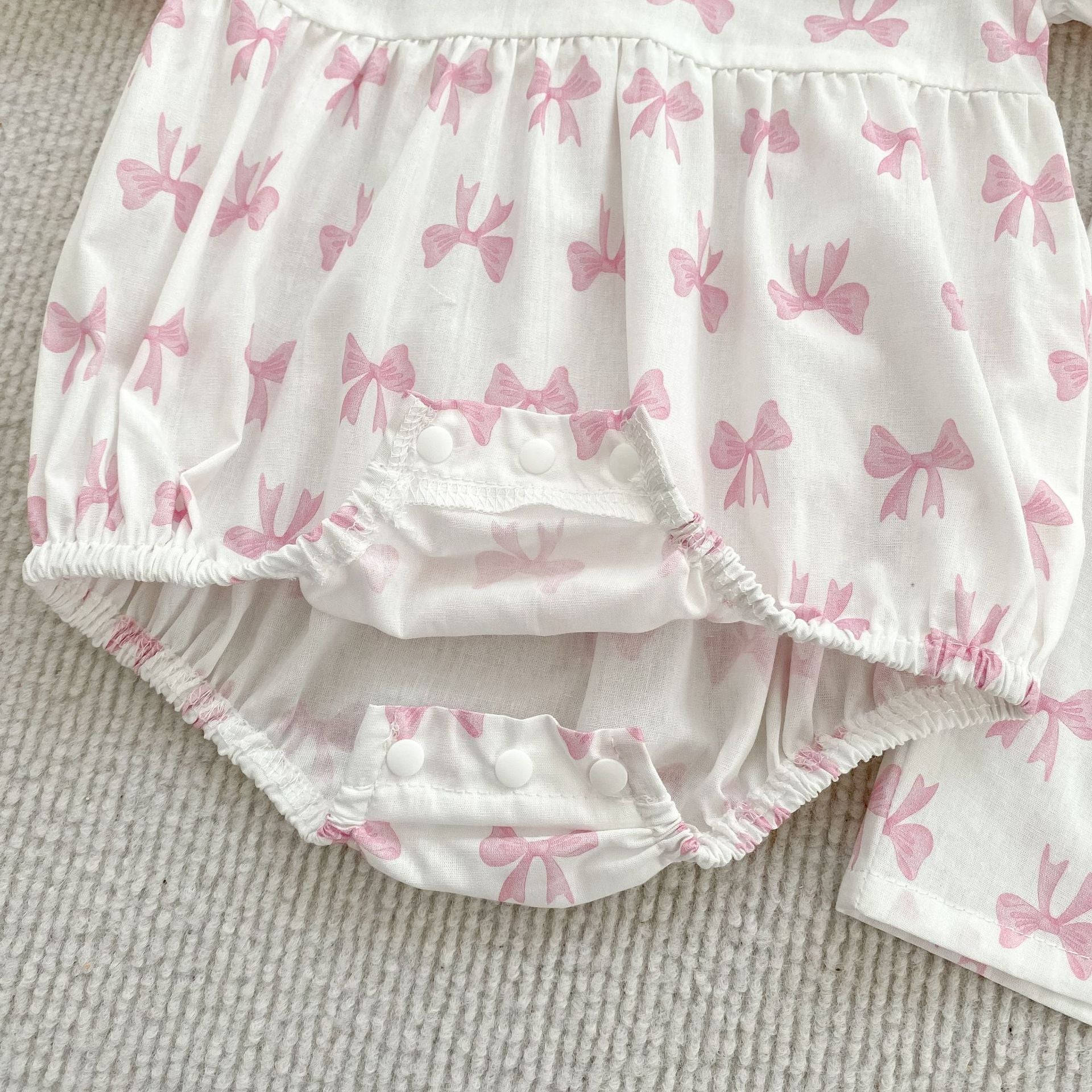 Summer Baby Girls French-style Butterfly-bow Pattern Short Sleeves Onesies and Dress – Princess Sister Matching Set, MyKids-USA®, Baby & Toddler Dresses, MyKids-USA -  -  -  -  -  -  - 