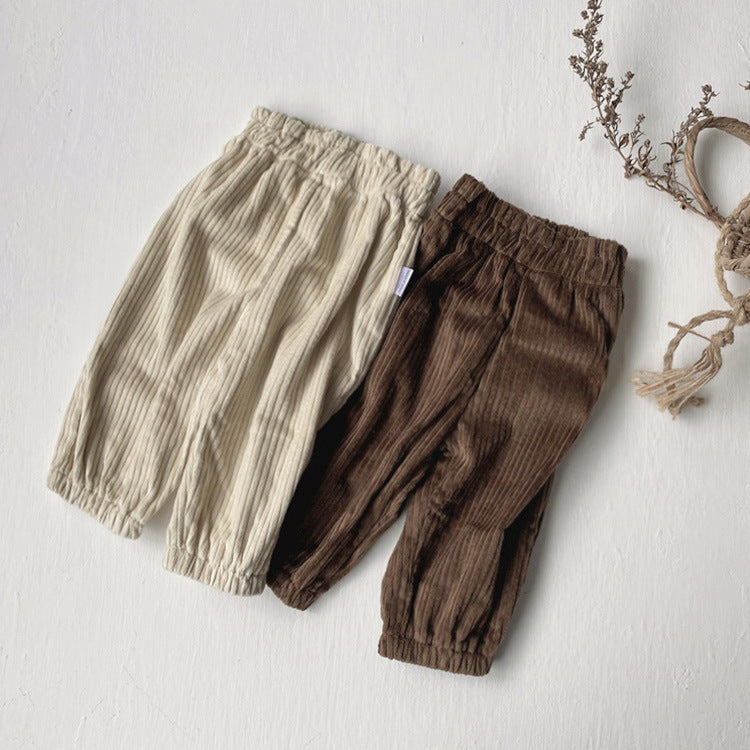Autumn and Spring Arrival Baby Unisex Corduroy Solid Color Pants, MyKids-USA®, Trousers, MyKids-USA -  -  -  -  -  -  - .