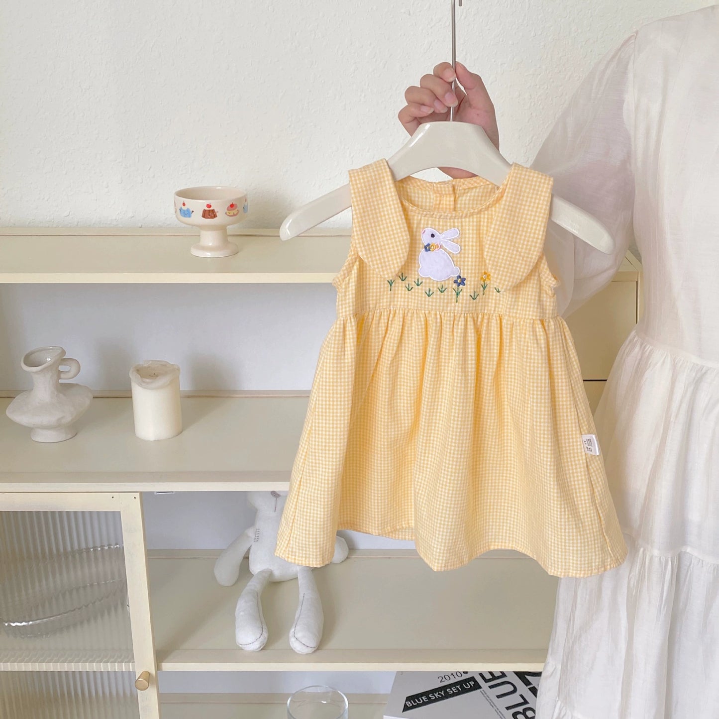 Summer Hot Selling Baby Kids Girls Princess Sleeveless Plaid Dress, MyKids-USA®, Baby & Toddler Dresses, MyKids-USA - Size/Age - 73 (6-9M) - Color - Yellow -  -  - TR2505292204-A