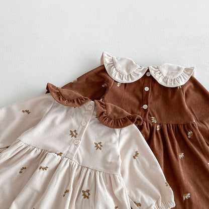 Autumn Hot Selling Baby Kids Girls Princess Long Sleeves Flowers Embroidered Pattern Dress, MyKids-USA®, Baby & Toddler Dresses, MyKids-USA -  -  -  -  -  -  - 