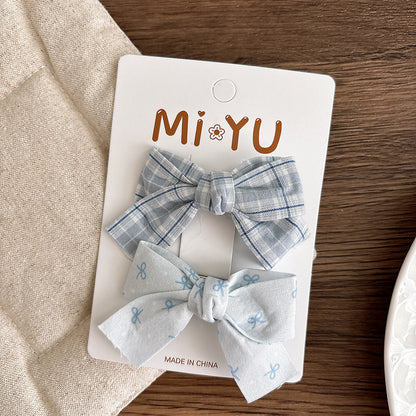 Collection of 2 Versatile Cute Butterfly-bow Hair Clips, MyKids-USA®, Hair Pins, Claws & Clips, MyKids-USA - Size/Age - Average Size (0-12Y） - Color - Blue -  -  - TR2601242046-B.