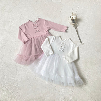 MyKids-USA® Autumn Tulle Patchwork Baby Kids Girls Princess Long Sleeves Dress