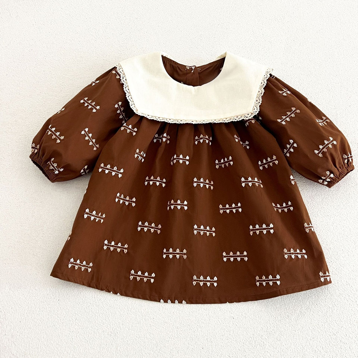 MyKids-USA® Autumn Arrival Baby Kids Girls Embroidery Pattern Long Sleeves Dress