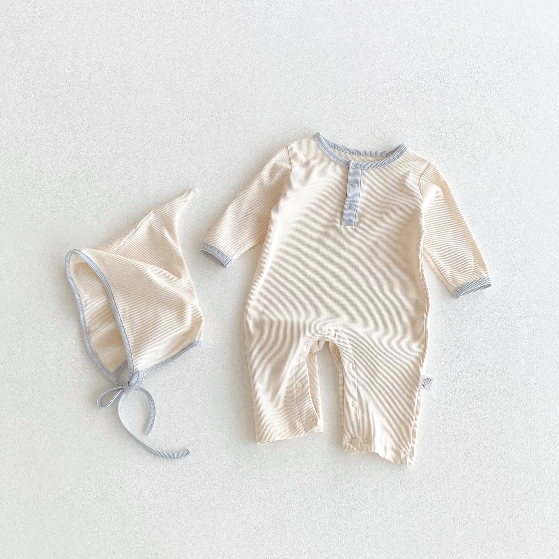 Autumn Arrival Baby Unisex Long Sleeves Color Patchwork Rompers, MyKids-USA®, Baby One-Pieces, MyKids-USA - Size/Age - 66 (3-6M) - Color - Apricot -  -  - TR2509162344-A