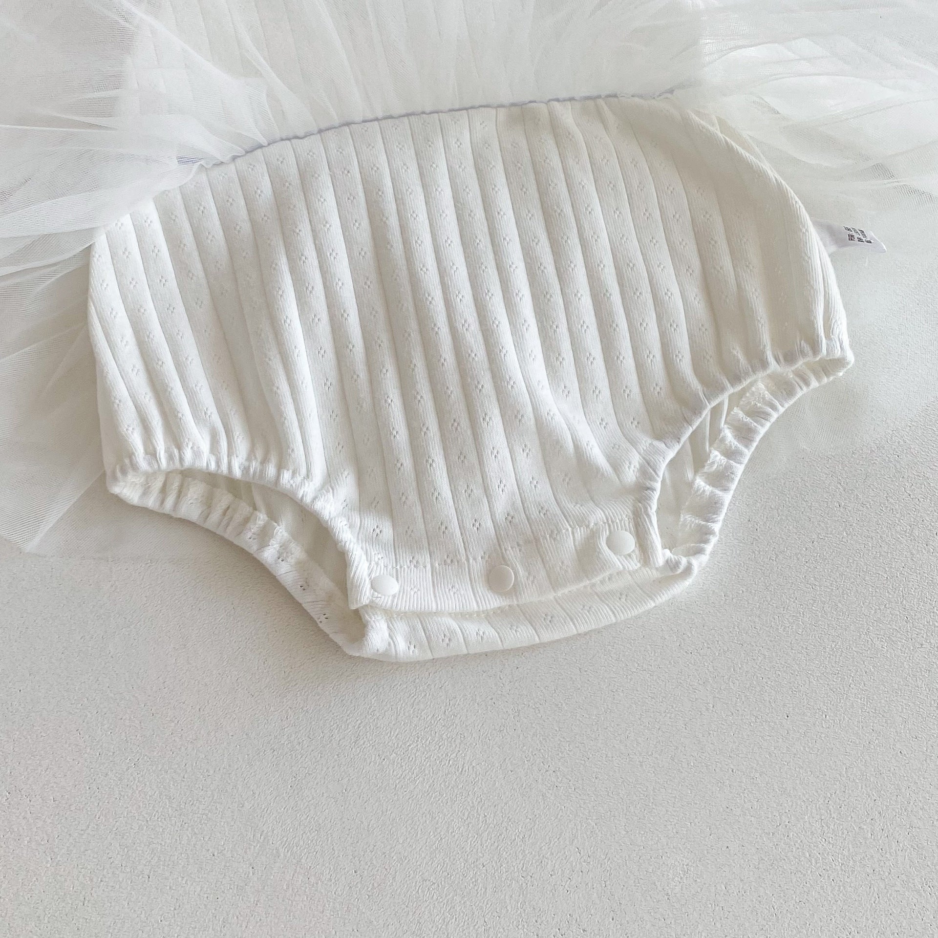 Autumn Arrival Baby Girls Long Sleeves Beige Onesies with Tulle Decoration, MyKids-USA®, Baby & Toddler Dresses, MyKids-USA -  -  -  -  -  -  - 