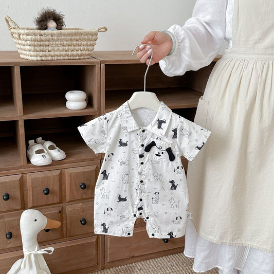 Summer Arrival Baby Boys Short Sleeves Cartoon Rompers Bodysuits, MyKids-USA®, Baby & Children's One-Pieces, MyKids-USA -  -  -  -  -  -  - .