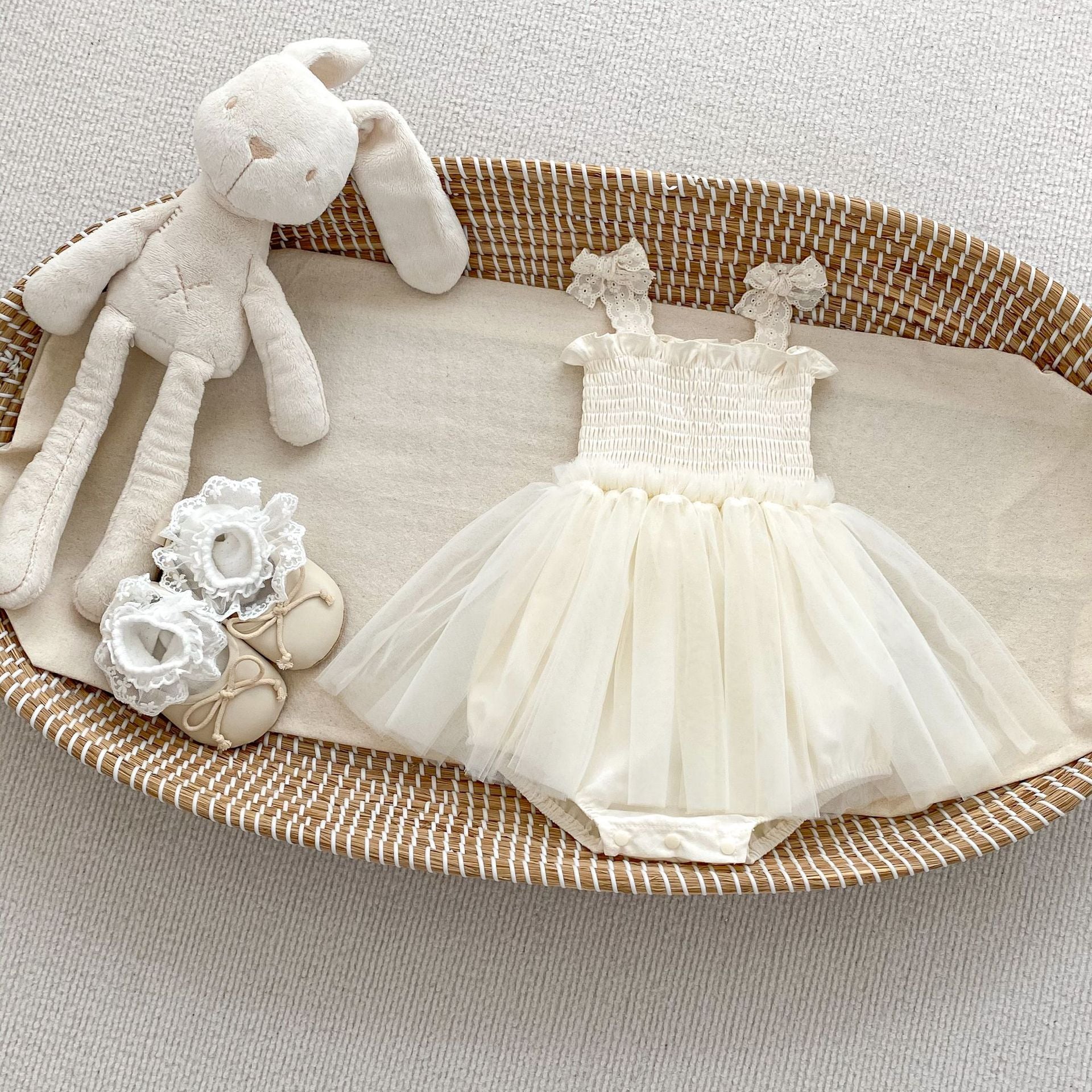 Summer Arrival Baby Girls Cute Solid Color Pleated Sleeveless Dress Design Strap Onesies, MyKids-USA®, Baby One-Pieces, MyKids-USA - Size/Age - 66 (3-6M) - Color - Beige -  -  - TR2504301708-A