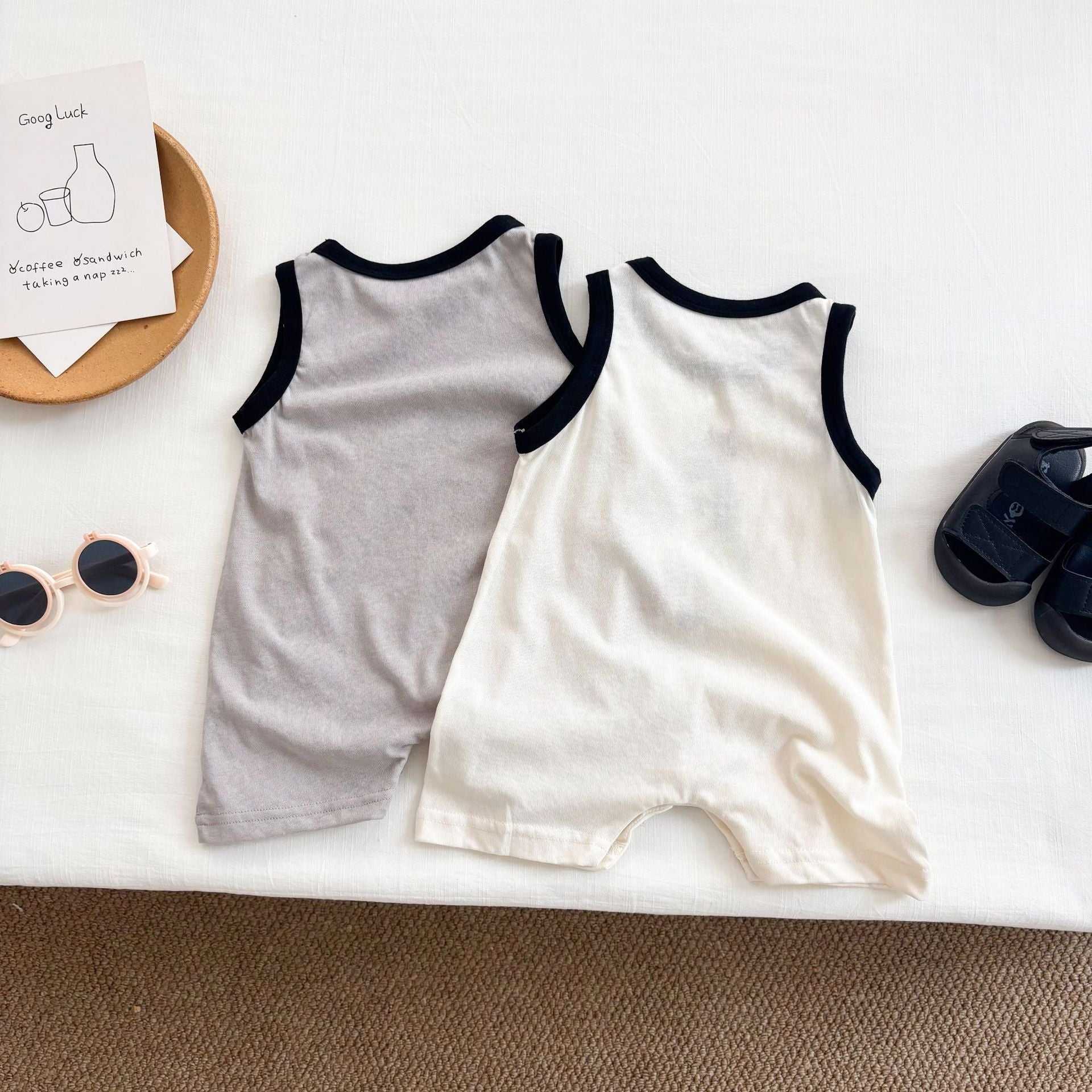 Summer Arrival Baby Unisex Giraffe Cartoon Pattern Sleeveless Crew Neck Rompers, MyKids-USA®, Baby One-Pieces, MyKids-USA -  -  -  -  -  -  - 