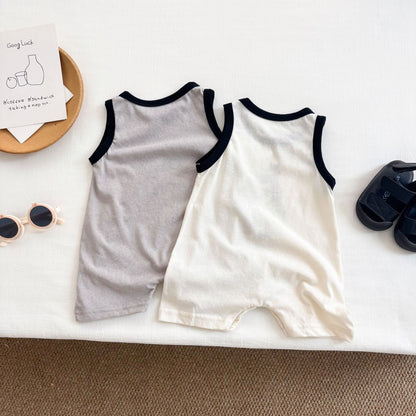 Summer Arrival Baby Unisex Giraffe Cartoon Pattern Sleeveless Crew Neck Rompers, MyKids-USA®, Baby One-Pieces, MyKids-USA -  -  -  -  -  -  - 