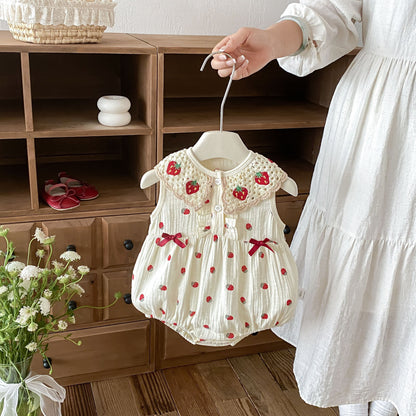 Arrival Summer Baby Kids Girls Sleeveless Fruits Pattern Bodysuit