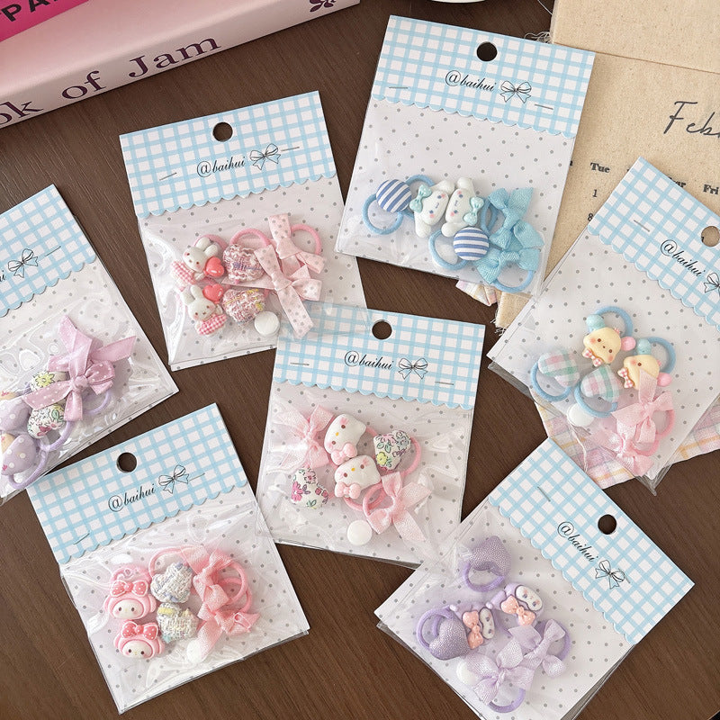 Collection of 6 Pieces Cartoon Hair Ties, MyKids-USA®, Ponytail Holders, MyKids-USA -  -  -  -  -  -  - .