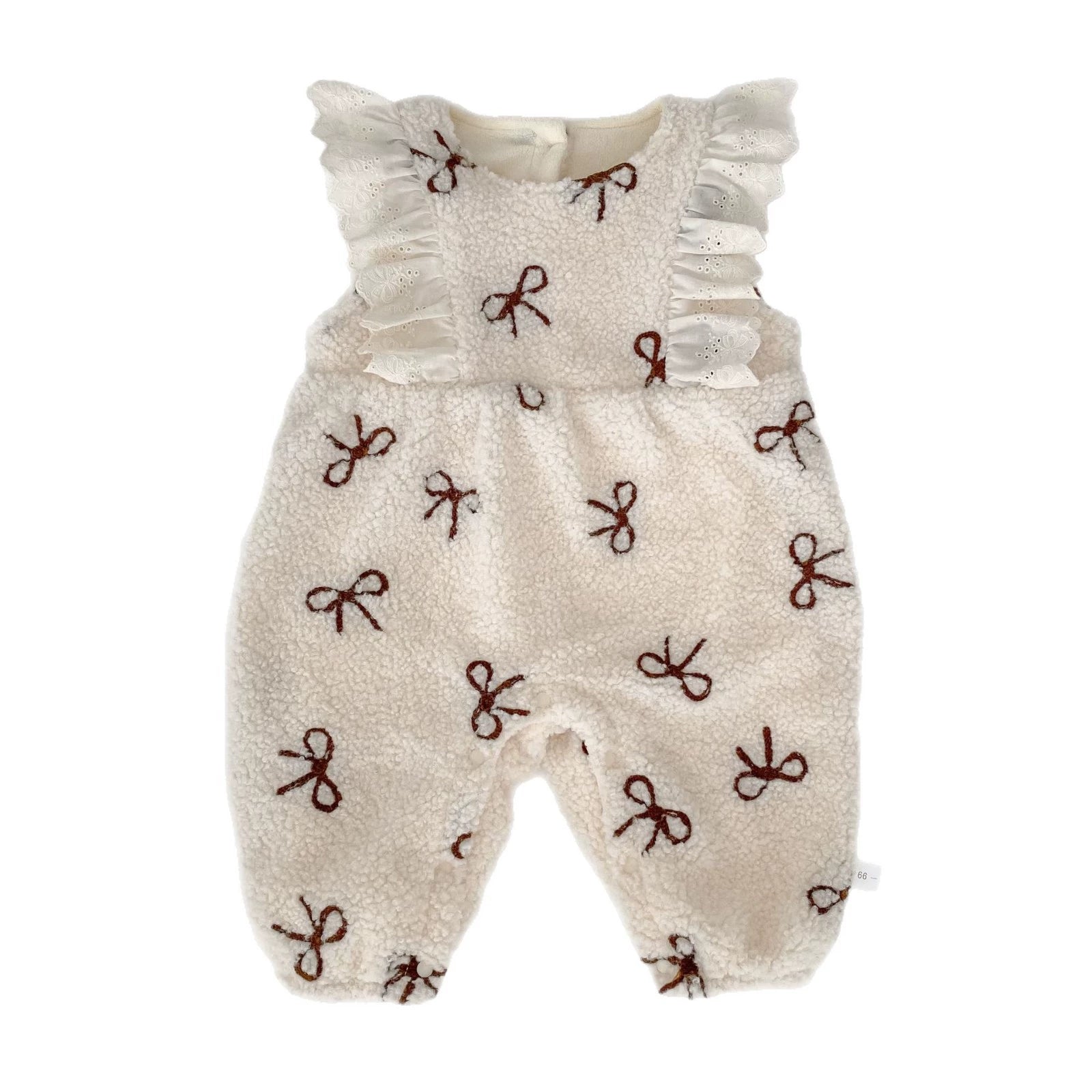 Winter Arrival Baby Girls Sleeveless Geometric Pattern Fluffy Warm Rompers, MyKids-USA®, Baby One-Pieces, MyKids-USA - Size/Age - 66 (3-6M) - Color - Beige -  -  - TR2512031759-A