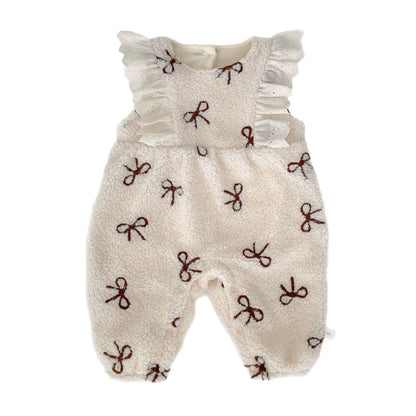 Winter Arrival Baby Girls Sleeveless Geometric Pattern Fluffy Warm Rompers, MyKids-USA®, Baby One-Pieces, MyKids-USA - Size/Age - 66 (3-6M) - Color - Beige -  -  - TR2512031759-A